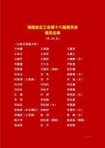 湖南省总工会第十六届委员会委员 经费审查委员会委员名单 - 总工会