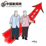 漫画：养老金上调。 作者：王珊珊 - 新浪湖南
