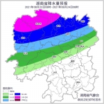 湖南省气象台发布的降水预报图。 - 新浪湖南
