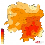 9月以来湖南高温日数分布图。 - 新浪湖南