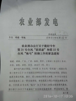 农业部办公厅关于做好今年第21号台风“莎莉嘉”和第22号台风“海马”防御工作的紧急通知（农明字〔2016〕第35号） - 农业机械化信息网